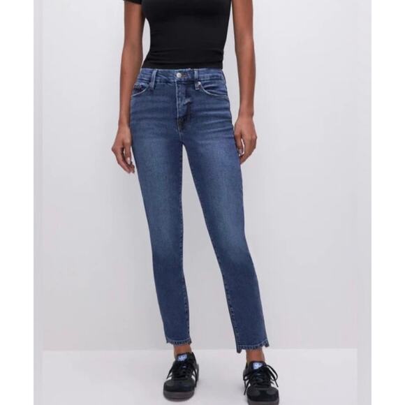 NEW Good American The Weekender Jeans Straight Leg Denim Indigo394 - Size 14/32 - Picture 3 of 9